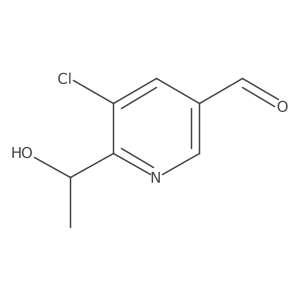 5-Chloro-6-(1-hydroxyethyl)pyridine-3-carbaldehyde Structure