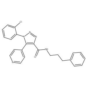 1-(2-chlorophenyl)-N-(3-phenylpropyl)-5-(pyridin-4-yl)-1H-1,2,3-triazole-4-carboxamide Structure