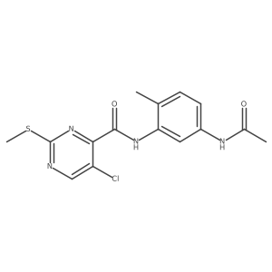 5-chloro-N-(5-acetamido-2-methylphenyl)-2-(methylsulfanyl)pyrimidine-4-carboxamide Structure
