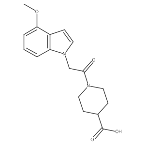 1-[(4-methoxy-1H-indol-1-yl)acetyl]piperidine-4-carboxylic acid结构式