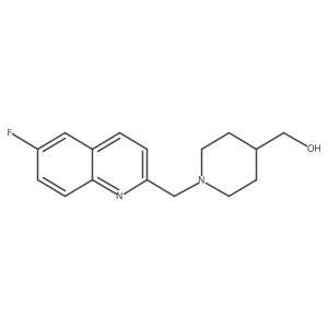 (1-((6-Fluoroquinolin-2-yl)methyl)piperidin-4-yl)methanol Structure