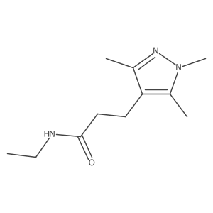 N-ethyl-3-(1,3,5-trimethyl-1H-pyrazol-4-yl)propanamide结构式