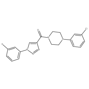 (4-(3-chlorophenyl)piperazin-1-yl)(1-(3-fluorophenyl)-1H-1,2,3-triazol-4-yl)methanone Structure