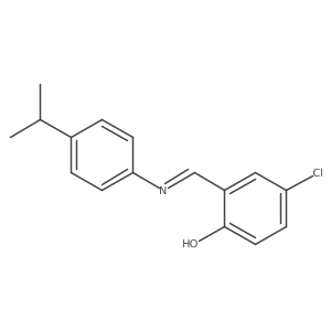 4-chloro-2-{(E)-[(4-isopropylphenyl)imino]methyl}phenol结构式