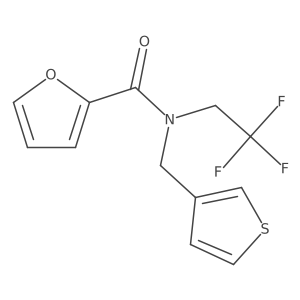N-(thiophen-3-ylmethyl)-N-(2,2,2-trifluoroethyl)furan-2-carboxamide结构式