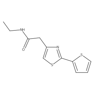 n-Ethyl-2-(2-(thiophen-2-yl)thiazol-4-yl)acetamide结构式