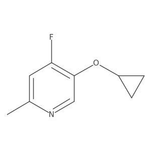 5-Cyclopropoxy-4-fluoro-2-methylpyridine结构式