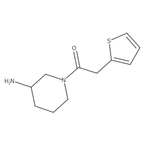1-(3-Aminopiperidin-1-yl)-2-(thiophen-2-yl)ethan-1-one结构式