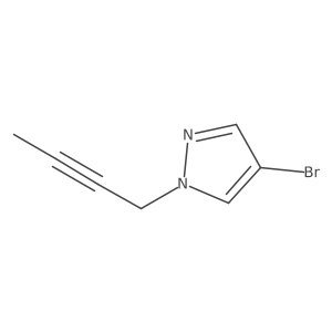 4-bromo-1-(but-2-yn-1-yl)-1H-pyrazole结构式