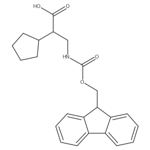 (R)-2-Cyclopentyl-3-(9H-fluoren-9-ylmethoxycarbonylamino)-propionic acid结构式