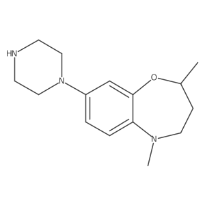 1,5-Benzoxazepine, 2,3,4,5-tetrahydro-2,5-dimethyl-8-(1-piperazinyl)-结构式