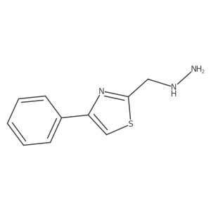 2-(Hydrazinylmethyl)-4-phenylthiazole结构式