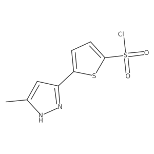 5-(3-methyl-1H-pyrazol-5-yl)thiophene-2-sulfonyl chloride Structure