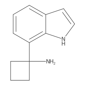 1-(1H-indol-7-yl)cyclobutan-1-amine结构式