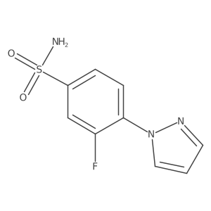 3-fluoro-4-(1H-pyrazol-1-yl)benzene-1-sulfonamide Structure