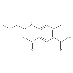 2-Methyl-4-{[2-(methyloxy)ethyl]amino}-5-nitrobenzoic acid结构式