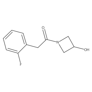 2-(2-Fluorophenyl)-1-(3-hydroxyazetidin-1-yl)ethan-1-one结构式
