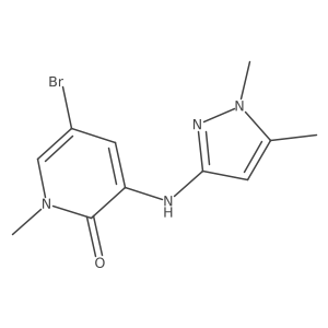 5-Bromo-3-(1,5-dimethyl-1H-pyrazol-3-ylamino)-1-methylpyridin-2(1H)-one结构式