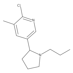 2-Chloro-3-methyl-5-(1-propylpyrrolidin-2-yl)pyridine结构式