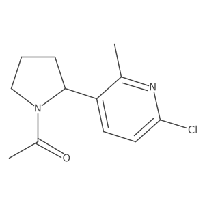 1-(2-(6-Chloro-2-methylpyridin-3-yl)pyrrolidin-1-yl)ethanone结构式