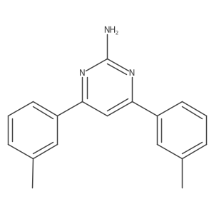 4,6-Bis(3-methylphenyl)pyrimidin-2-amine结构式