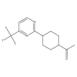 1-[4-[4-(Trifluoromethyl)pyrimidin-2-yl]piperazin-1-yl]ethanone Structure