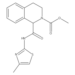 methyl 1-((4-methylthiazol-2-yl)carbamoyl)-3,4-dihydroisoquinoline-2(1H)-carboxylate结构式