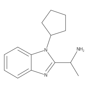 1-(1-Cyclopentylbenzimidazol-2-yl)ethanamine结构式
