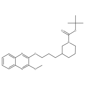 tert-Butyl 3-(3-((3-methoxyquinoxalin-2-yl)oxy)propyl)piperidine-1-carboxylate Structure