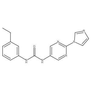 1-(2-(1H-imidazol-1-yl)pyrimidin-5-yl)-3-(3-ethylphenyl)urea Structure