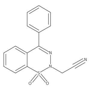 2-(1,1-dioxido-4-phenyl-2H-benzo[e][1,2,3]thiadiazin-2-yl)acetonitrile Structure