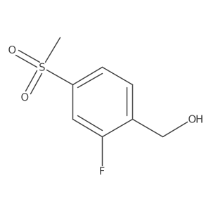 Benzenemethanol, 2-fluoro-4-(methylsulfonyl)- Structure