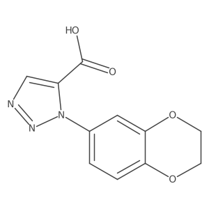 1-(2,3-Dihydrobenzo[b][1,4]dioxin-6-yl)-1H-1,2,3-triazole-5-carboxylicacid结构式