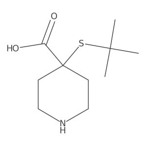 4-(Tert-butylsulfanyl)piperidine-4-carboxylic acid结构式
