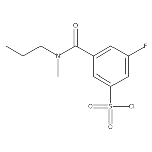 3-Fluoro-5-(methyl(propyl)carbamoyl)benzenesulfonyl chloride结构式