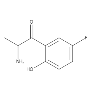 2-Amino-1-(5-fluoro-2-hydroxyphenyl)propan-1-one结构式