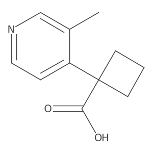 1-(3-Methylpyridin-4-yl)cyclobutane-1-carboxylic acid结构式