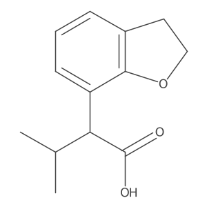 2-(2,3-Dihydro-1-benzofuran-7-yl)-3-methylbutanoic acid Structure