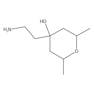 4-(2-Aminoethyl)-2,6-dimethyloxan-4-OL结构式