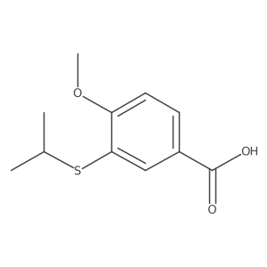 3-(Isopropylthio)-4-methoxybenzoic acid结构式