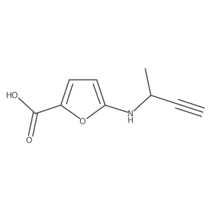 5-[(But-3-yn-2-yl)amino]furan-2-carboxylic acid结构式