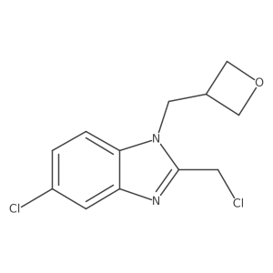 5-chloro-2-(chloromethyl)-1-(oxetan-3-ylmethyl)-1H-benzimidazole Structure