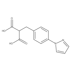 2-(4-(1H-Pyrazol-1-yl)benzyl)malonic acid Structure