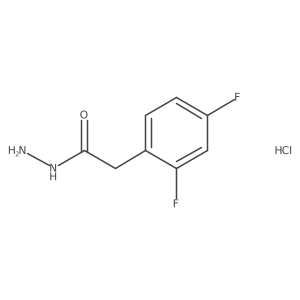 2-(2,4-Difluorophenyl)acetohydrazide hydrochloride结构式