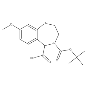 4-[(Tert-butoxy)carbonyl]-8-methoxy-2,3,4,5-tetrahydro-1,4-benzoxazepine-5-carboxylic acid Structure
