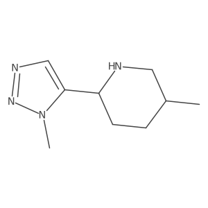 5-methyl-2-(1-methyl-1H-1,2,3-triazol-5-yl)piperidine结构式