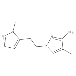 4-methyl-1-[2-(1-methyl-1H-pyrazol-5-yl)ethyl]-1H-pyrazol-3-amine Structure