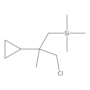 (3-Chloro-2-cyclopropyl-2-methylpropyl)trimethylsilane结构式