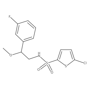 5-chloro-N-[2-(3-fluorophenyl)-2-methoxyethyl]thiophene-2-sulfonamide Structure