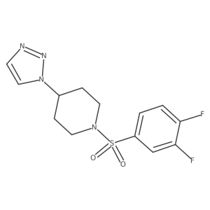 1-((3,4-difluorophenyl)sulfonyl)-4-(1H-1,2,3-triazol-1-yl)piperidine Structure